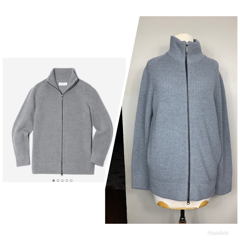 Everlane ribbed Zip Up cardigan